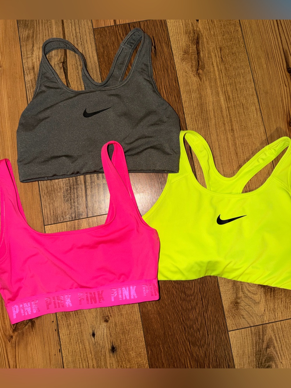 Nike Neon Yellow Racerback Dri-FIT Sports Bra